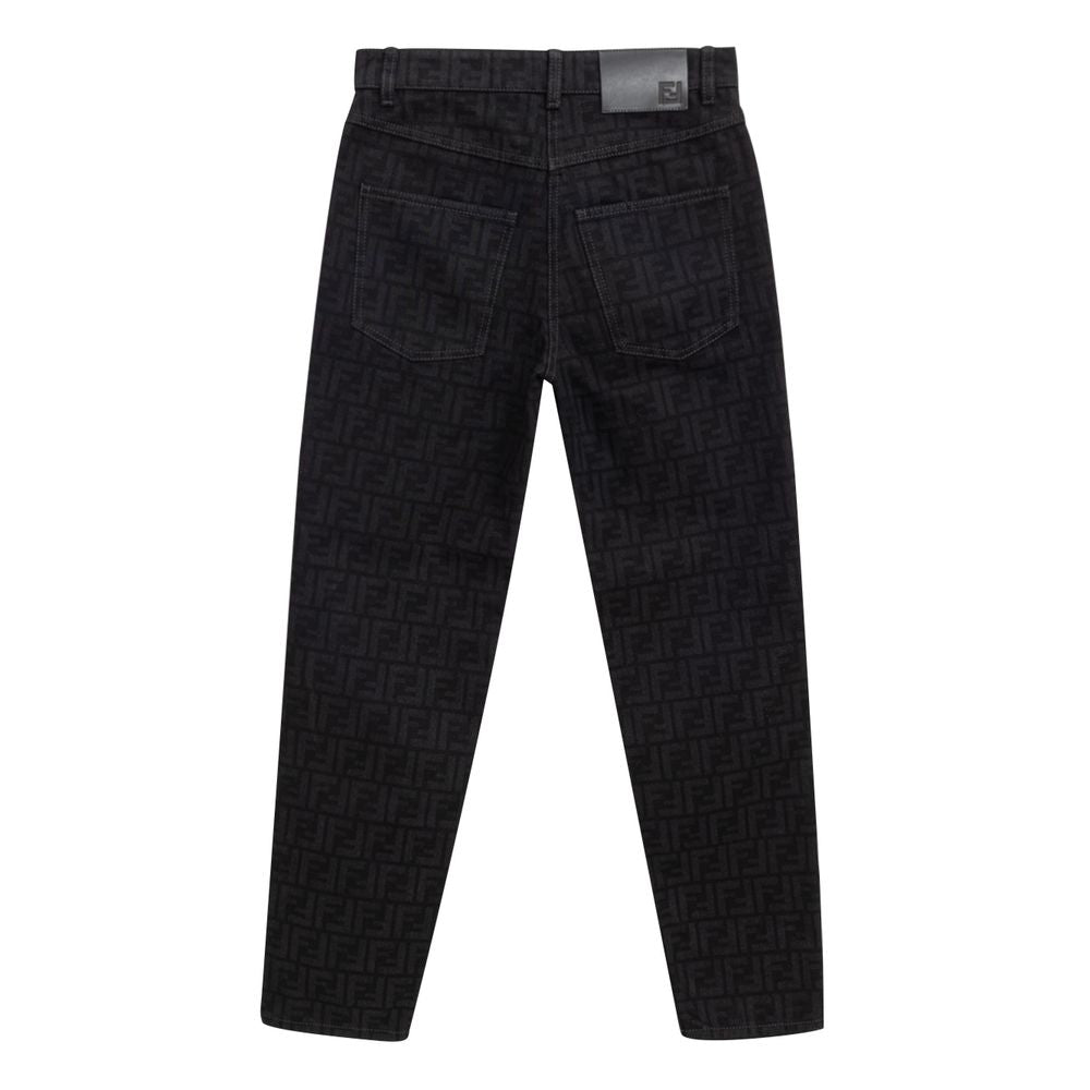 Black Cotton Slim Fit Jeans