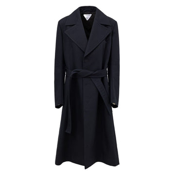 Blue Cotton Trench Coat