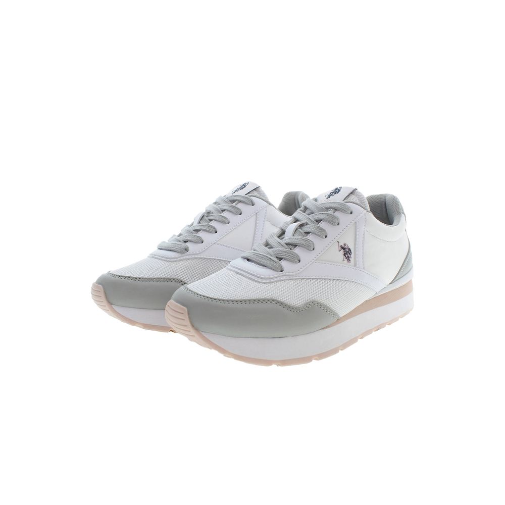 White Polyester Sneaker