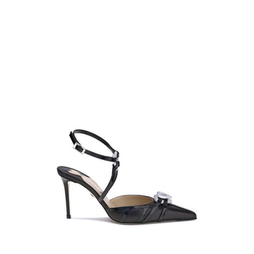 Black Napa Leather / Calf Bos Taurus High Heel Pumps