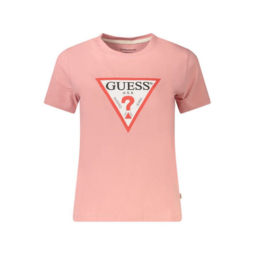 Pink Cotton Women T-Shirt