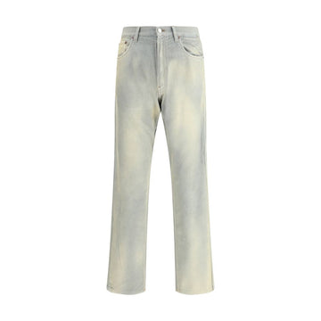 Light Blue Cotton Casual Pants