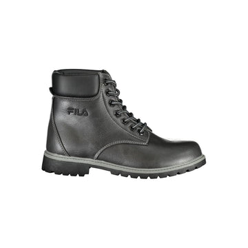 Black Polyester Women Boot