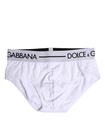 White Cotton Stretch Regular Brief Underwear