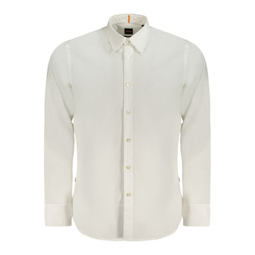 White Cotton Men Shirt