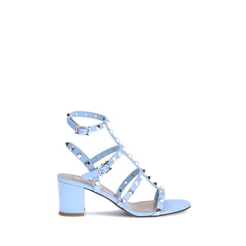 Light Blue Calf Leather Bos Taurus Strap-On Sandals