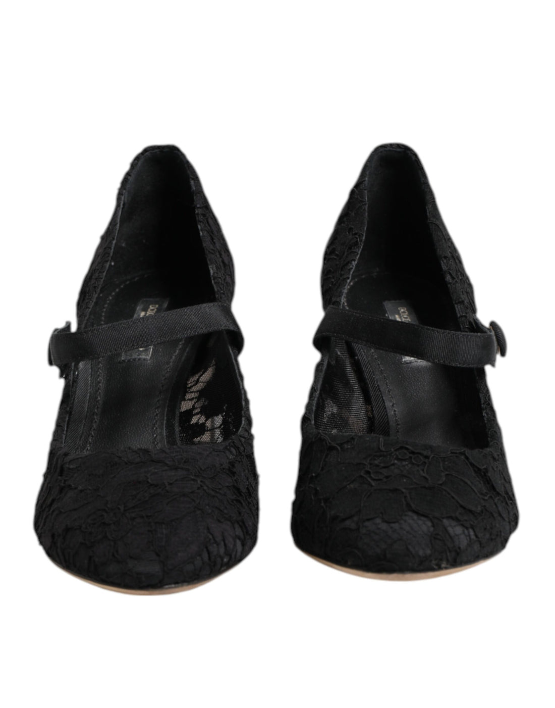 Black Mary Jane Taormina Lace Pumps Shoes