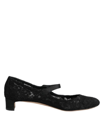 Black Vally Taormina Floral Lace Pumps Shoes