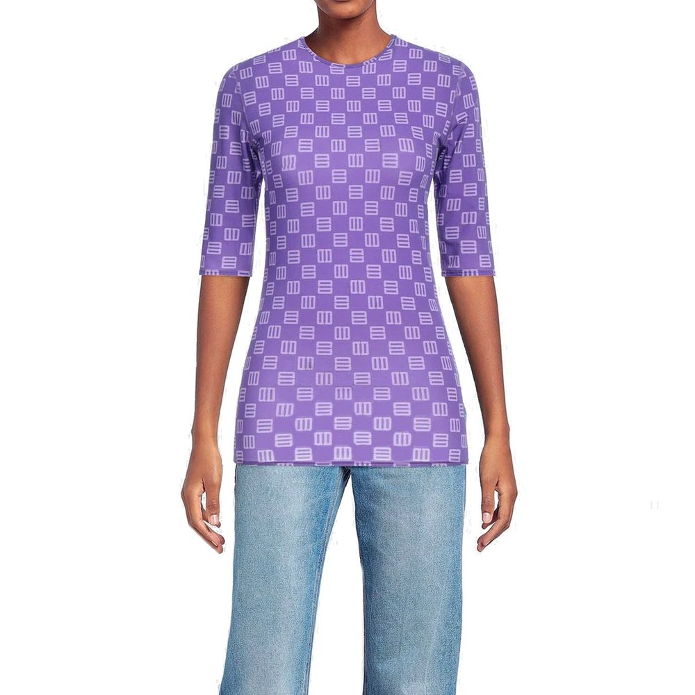 Purple Elastane T-Shirt