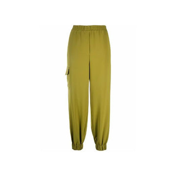 Green Elastane Cargo Pants