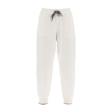 White Cashmere Athletic Pants