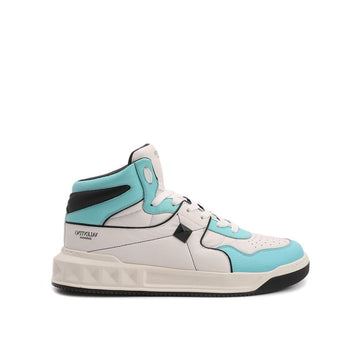 White Calfskin High Top Sneakers