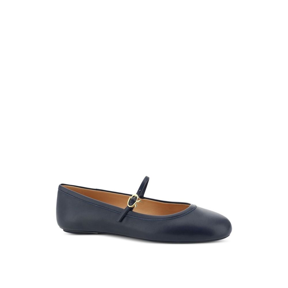 Blue Fabric Ballet Flats