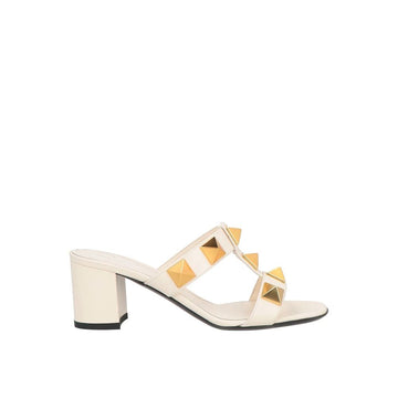White Calfskin Platform Sandals
