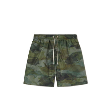 Green Polyester Swim Shorts