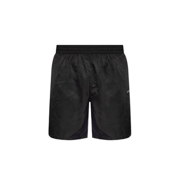 Black Polyester Swim Shorts