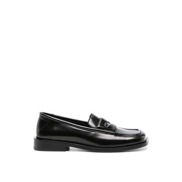 Black Calfskin Slip-On Loafers