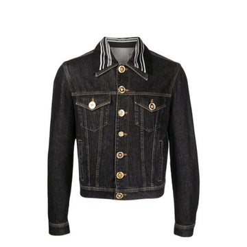 Black Cotton Denim Jacket