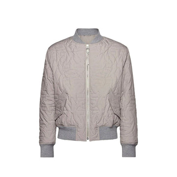 Gray Polyester Bomber