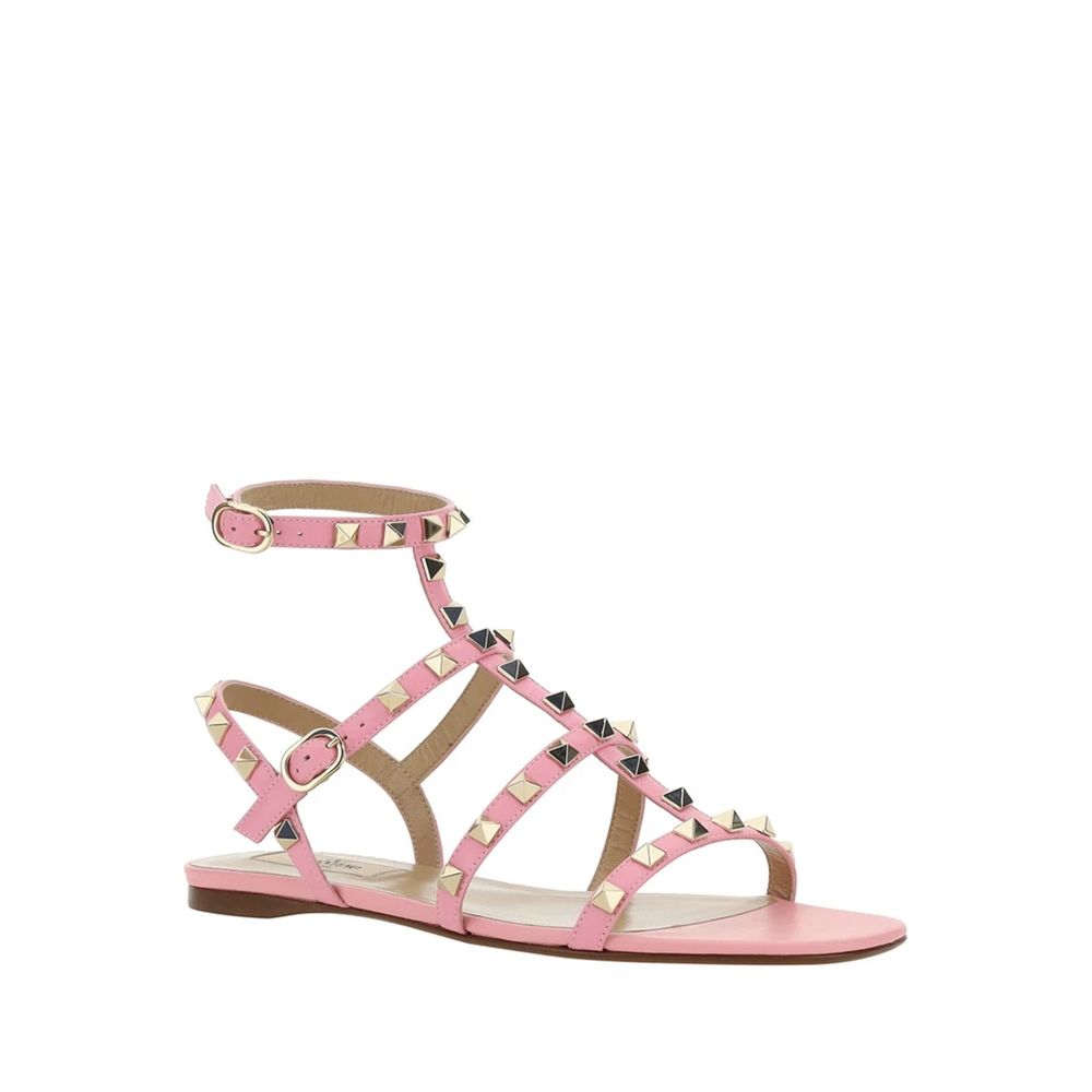 Multicolor Calfskin Strap-On Sandals