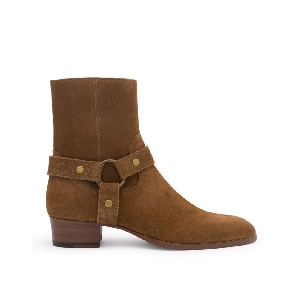 Brown Calfskin Ankle Boots