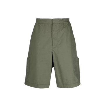 Green Cotton Bermuda Shorts
