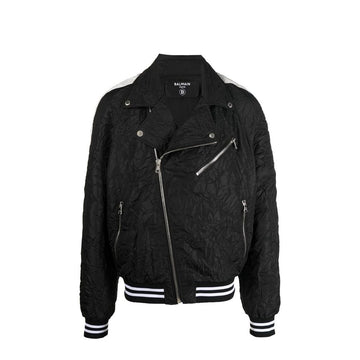 Black Polyester Bomber