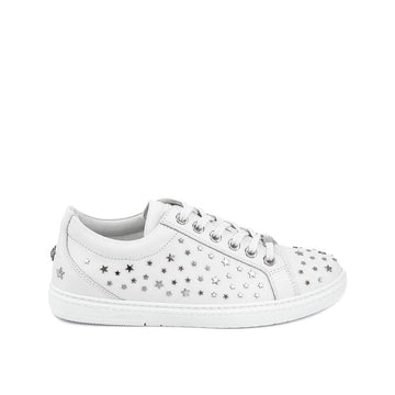 White Calfskin Low Top Sneakers