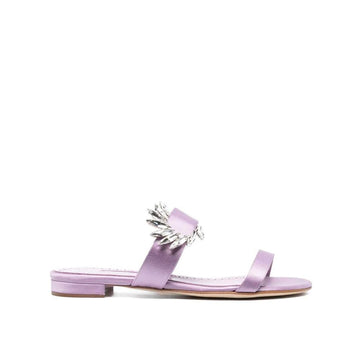 Purple Silk Sandals