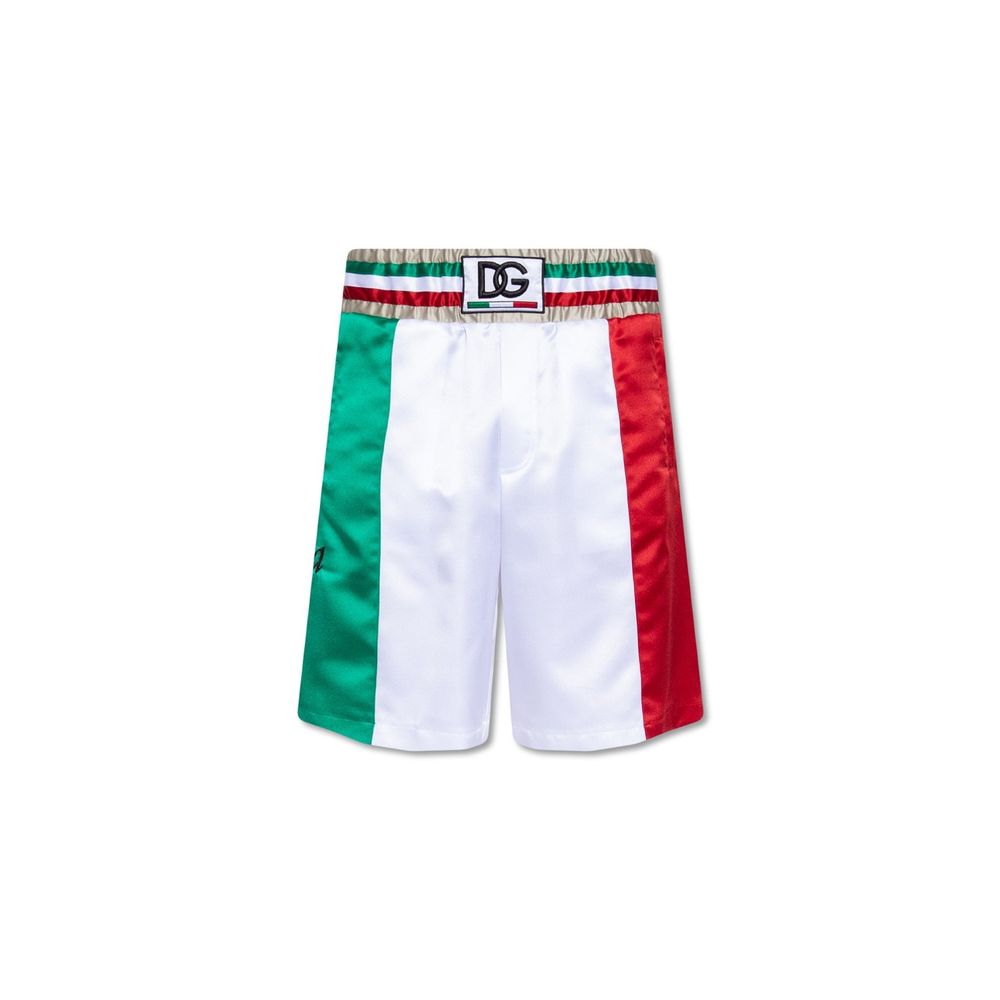 White Polyester Shorts