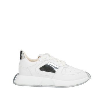 White Calfskin Chunky Sneakers