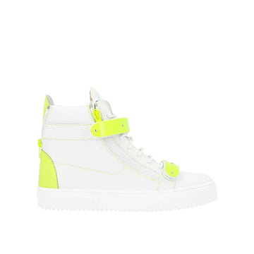 White Calfskin High Top Sneakers