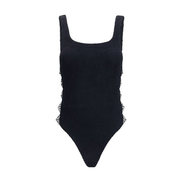 Black Polyamide One-Piece Swimsuit