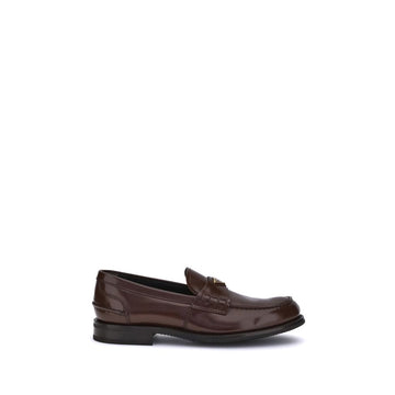 Brown Calf Leather Bos Taurus Slip-On Loafers