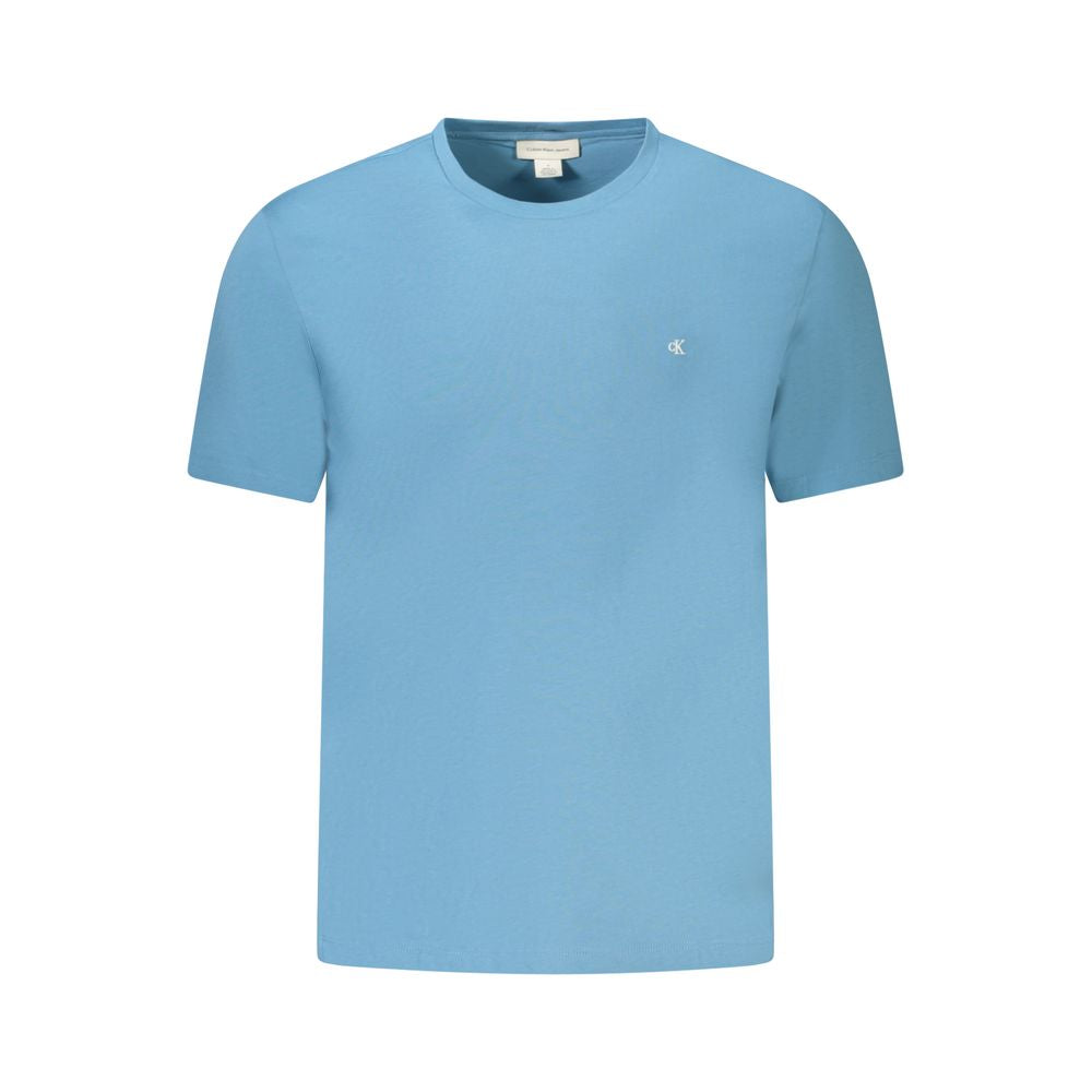 Blue Cotton Men T-Shirt