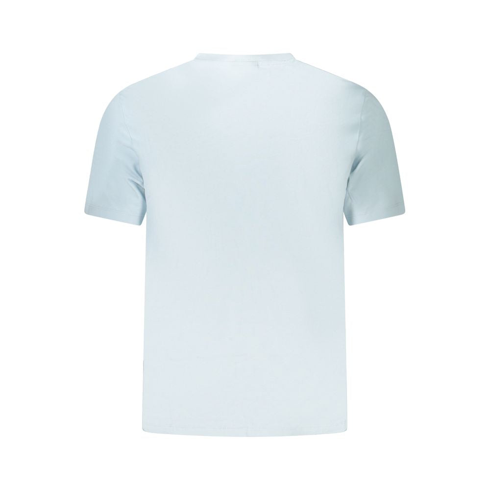 Blue Cotton Men T-Shirt