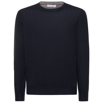 Blue Cashmere Men Sweater