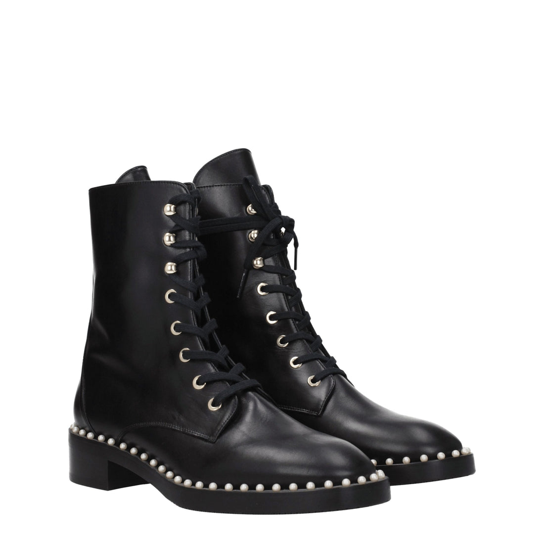 Black Leather Ankle Boots