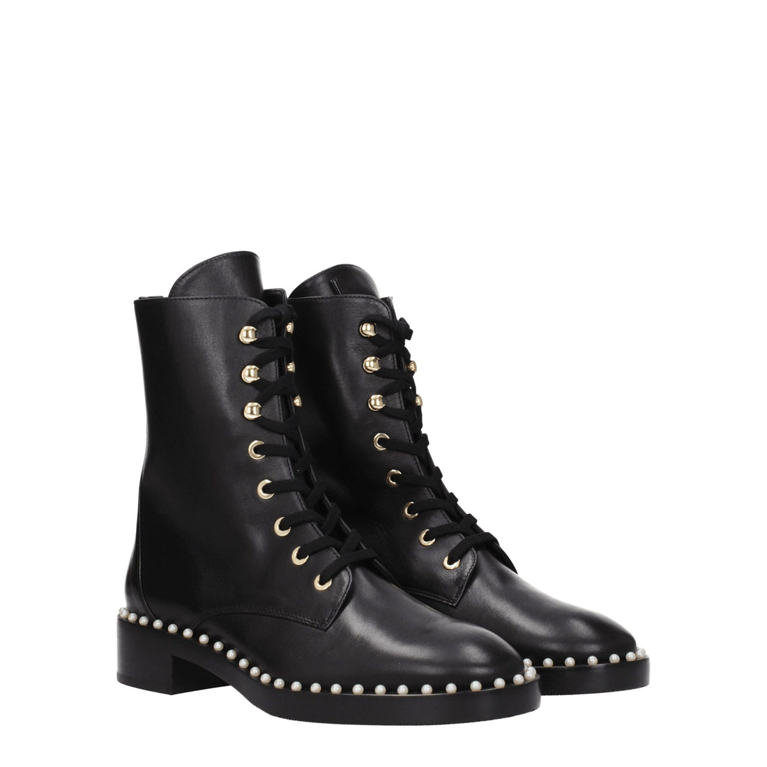 Black Leather Ankle Boots