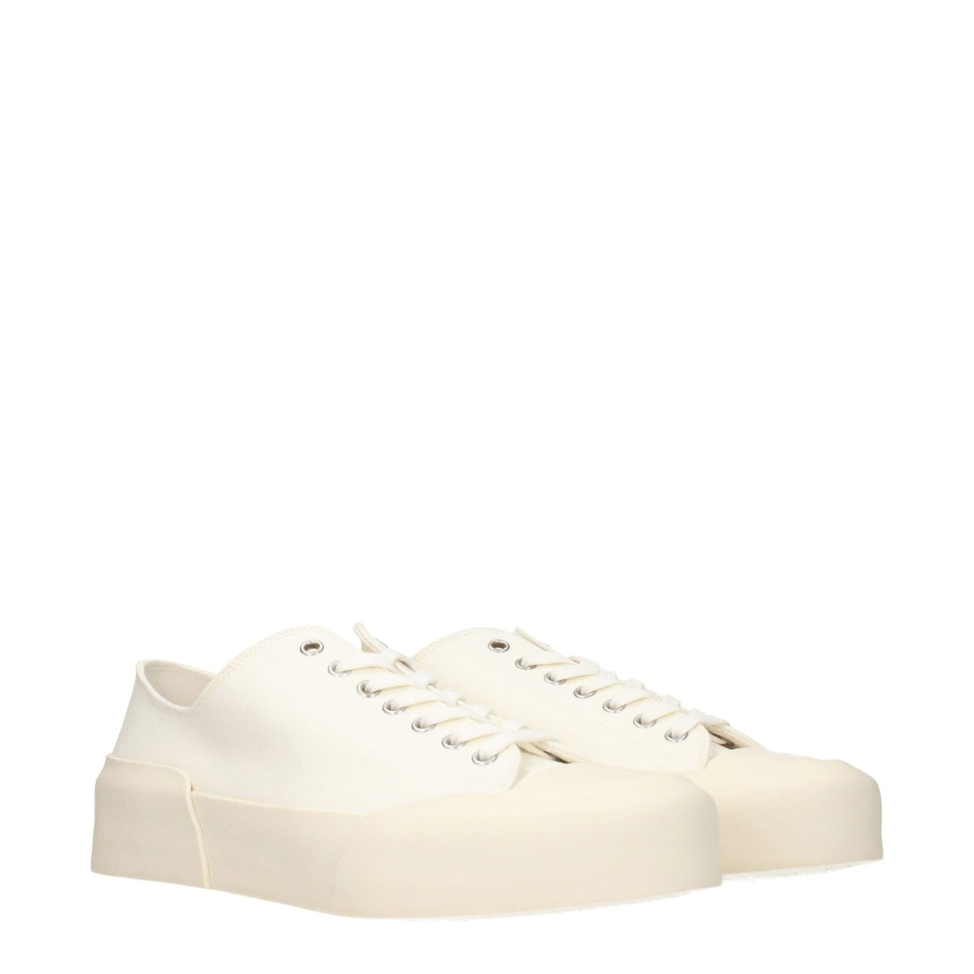 Beige Fabric Low Top Sneakers