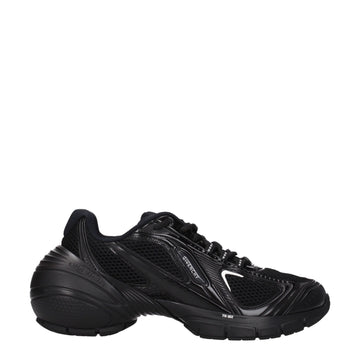 Black Fabric Athletic Sneakers