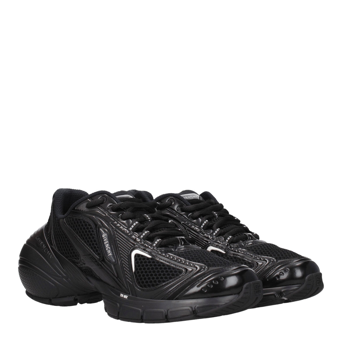Black Fabric Athletic Sneakers