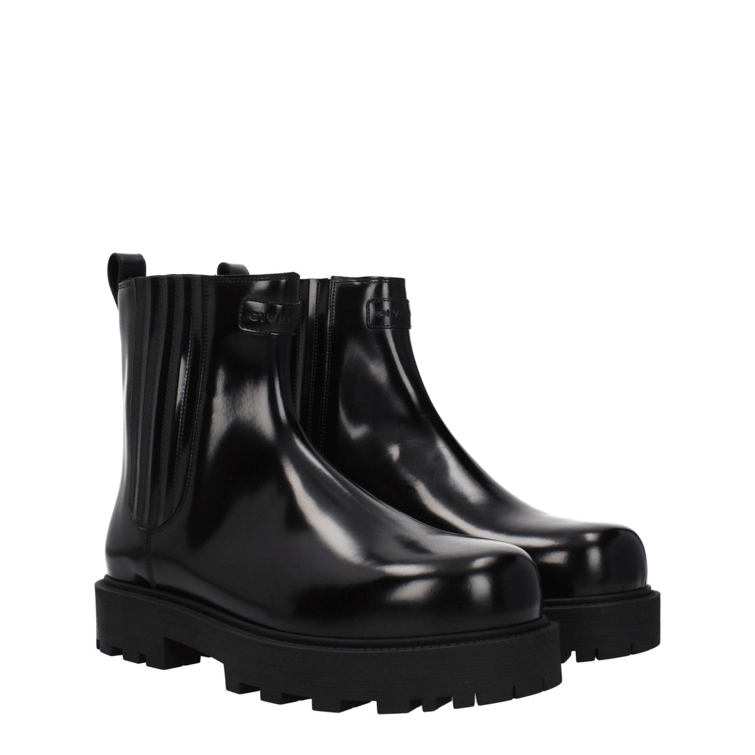 Black Leather Ankle Boots