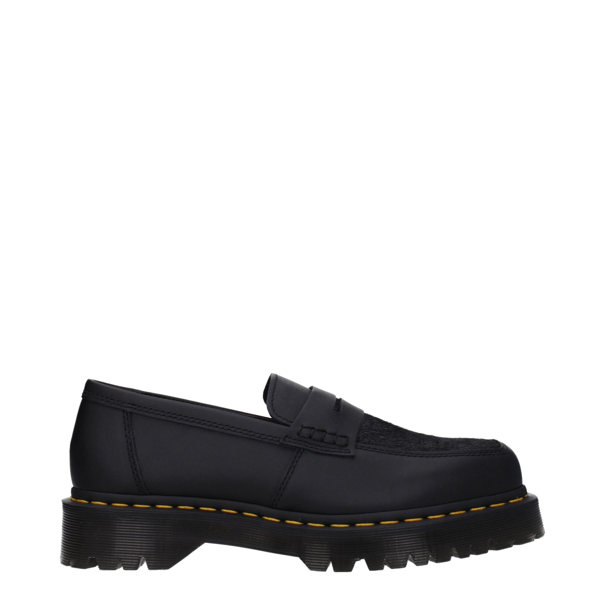 Black Leather Slip-On Loafers