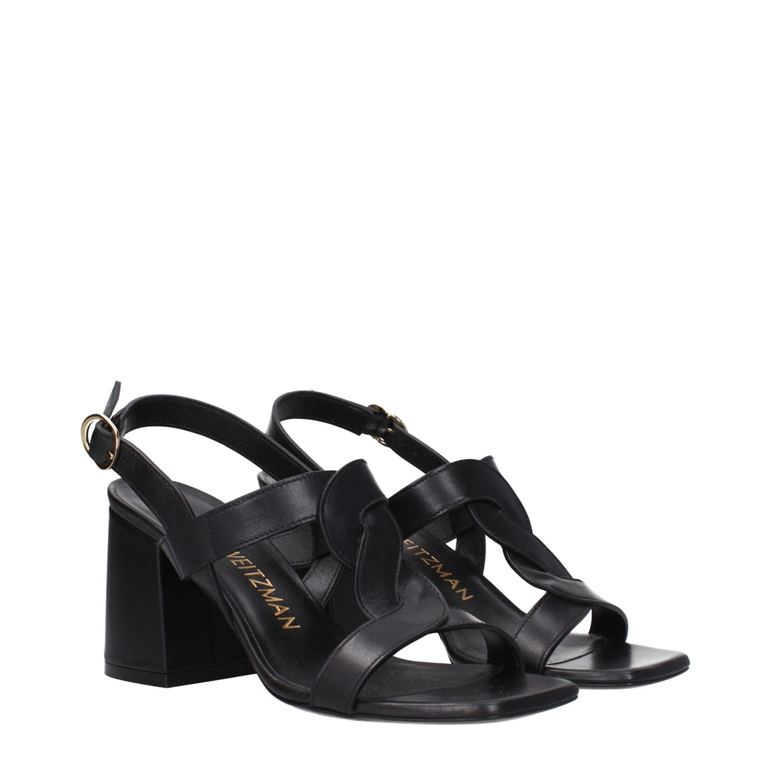 Black Leather Platform Sandals