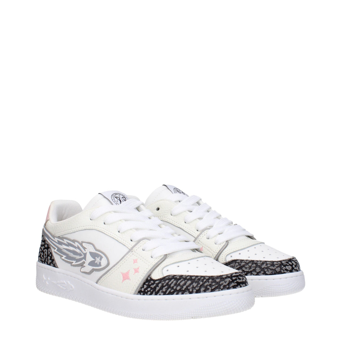White Leather Athletic Sneakers