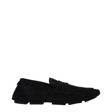 Black Leather Slip-On Loafers