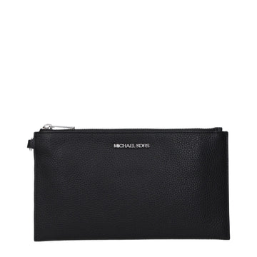 Black Leather Clutch Bag