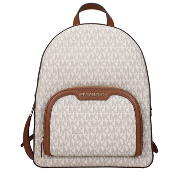 Beige Fabric Backpack