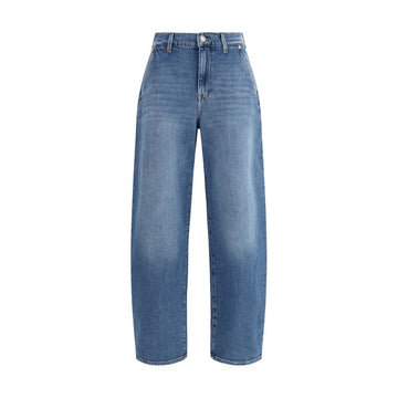 Light Blue Cotton Relaxed Fit Jeans
